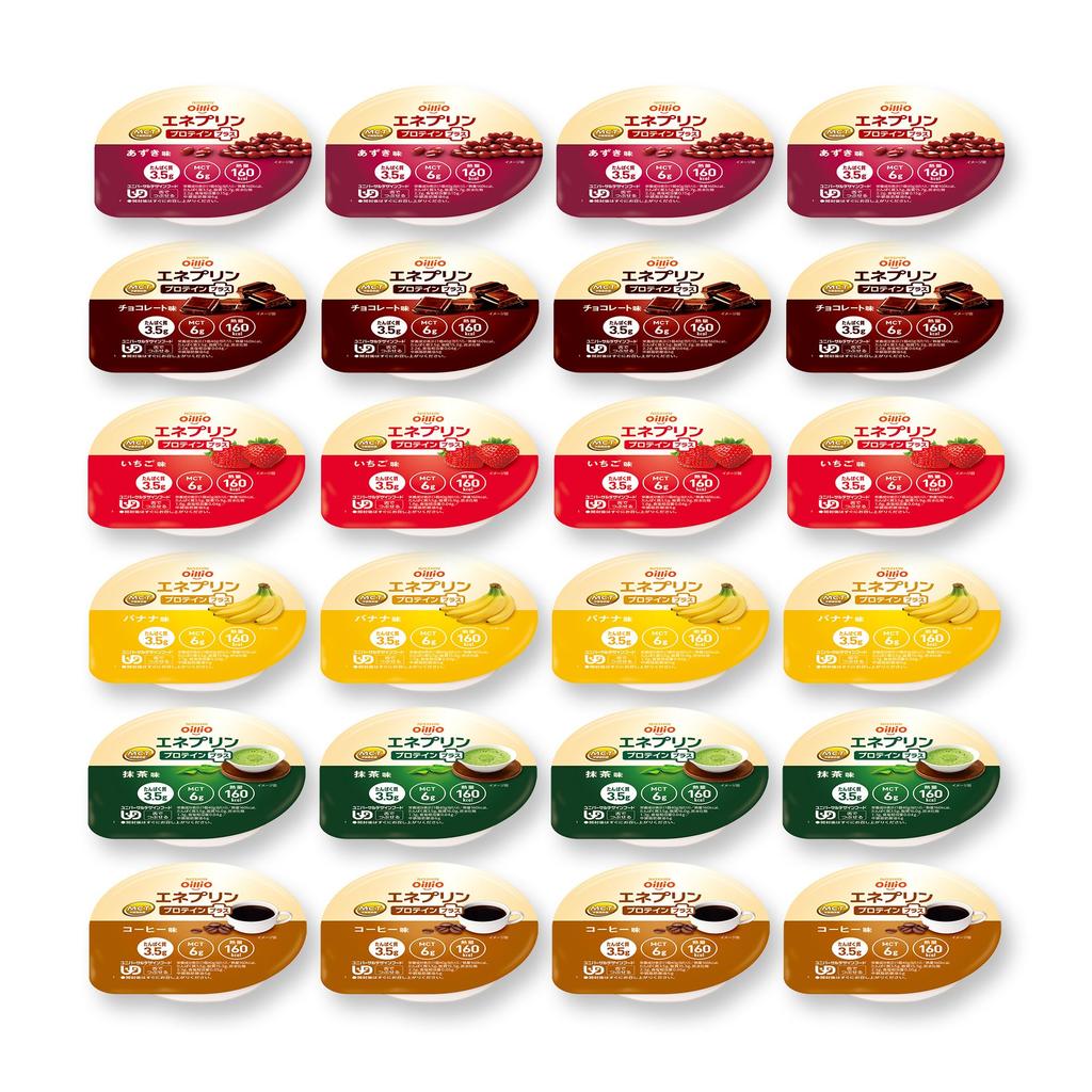 Nissin Oillio Eneprin Protein Plus Flavors X 4 Variety Pack (6 Packs) (Chocolate, Azuki, Banana, Strawberry, Matcha, Coffee)