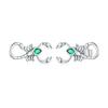 WOSTU 925 Sterling Silver Unique Green Zircon Scorpion Stud Earrings For Women Special Animal Studs Girl Birthday Jewely Gift