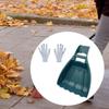 Leaf Scoop with Gloves, Clippings Grass Removal Tool, Grabber Handheld Rake for Picking Up
