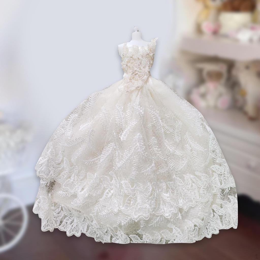 Doll Wedding Dress Clothes,Handmade,Costume Fashion Outfit, Princess Gown Clothes for 1/6 Scale