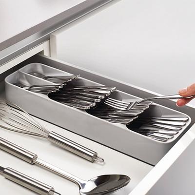 1 шт., ящик для хранения кухонной посуды, вилка, ложка, органайзер для столовых приборов, многослойный регулируемый ящик для столовых приборов, лоток для столовых приборов