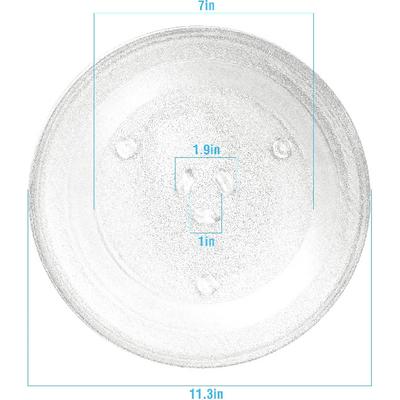 Стеклянная тарелка-подставка для микроволновой печи 11,25" (28,5 см) - Замена для GE и Samsung - Стеклянный поддон-поворотный стол для микроволновой печи 11 1/4" (28,5 см) Заменяет ME16K3000AS, ME17R7021ES,