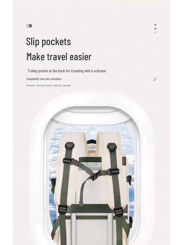 Раскладывающийся двойной плечевой рюкзак - Унисекс ручная кладь с многослойным хранением и отделением для ноутбука, Сверхбольшая вместимость