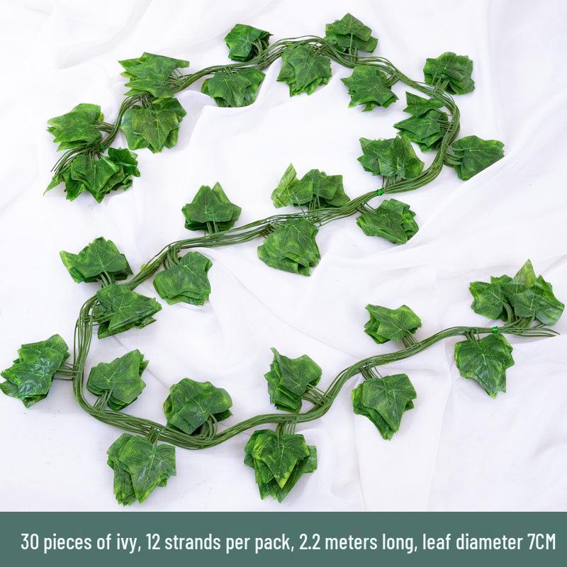 Rattan Artificial Grape Leaf Vine - Green Plant Decor Strips for Landscaping