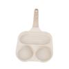 3 In 1 Breakfast Pan Nonstick Aluminum Alloy Labor Saving Pancake Frying Pan for Egg Bacon