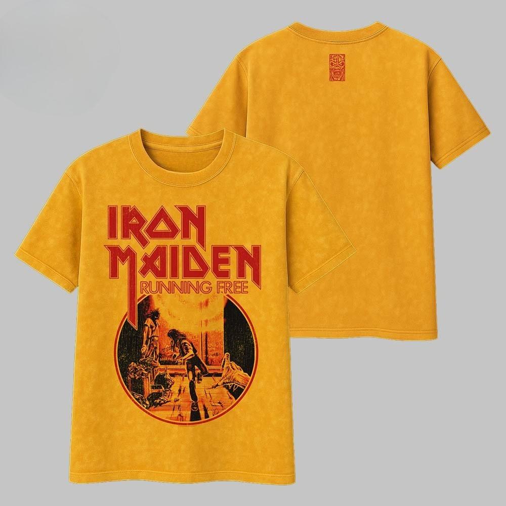 Iron Maiden Run for Your Lives World Tour 2026 Футболка с местом проведения Прага в Чехии в аэропорту Летняны 31 мая 2026 Эдди против Дьявола