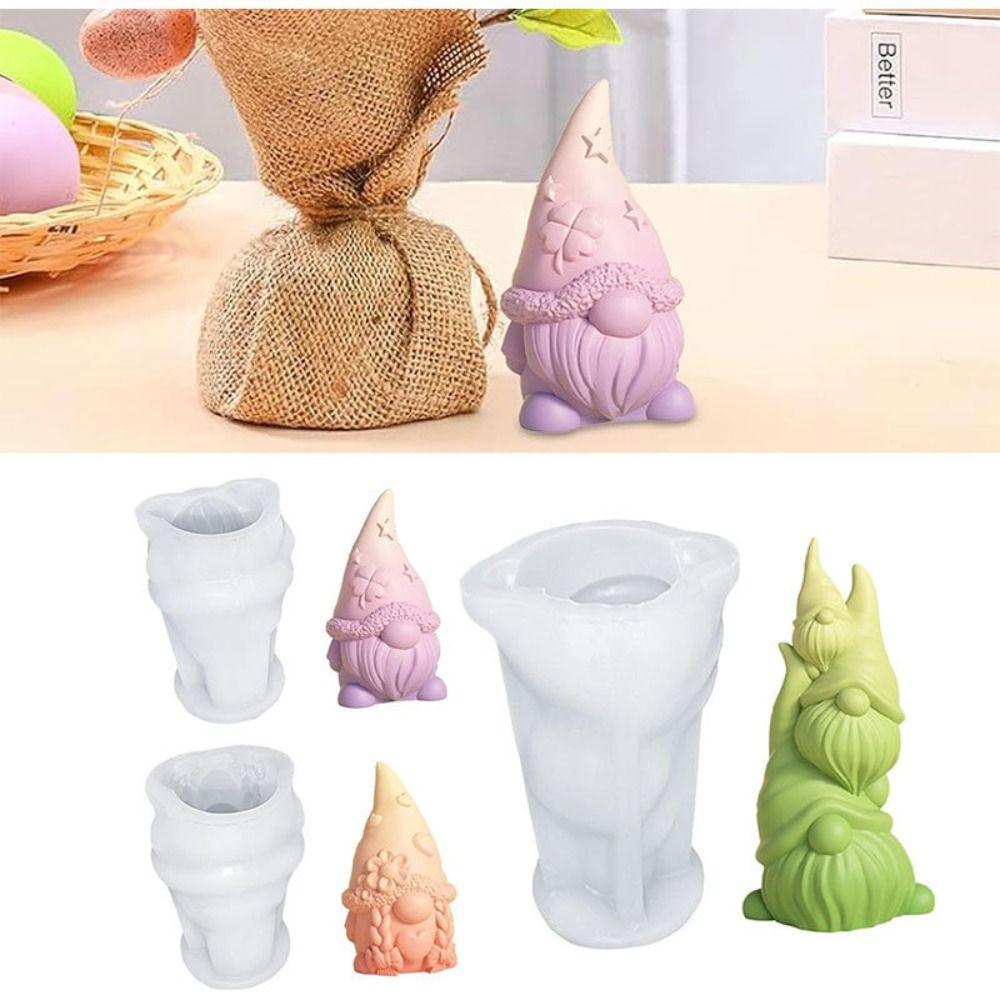 DIY Craft Easter Dwarf Mold Heat-Resistant Candle Making Tool Portable Chocolate Mold  Easter Gifts