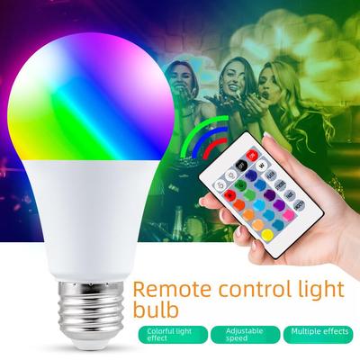 Комплект светодиодных ламп Qianrun RGB: 15 Вт, 10 Вт, 5 Вт - Декоративные лампочки с дистанционным управлением и сменой цвета, 220 В