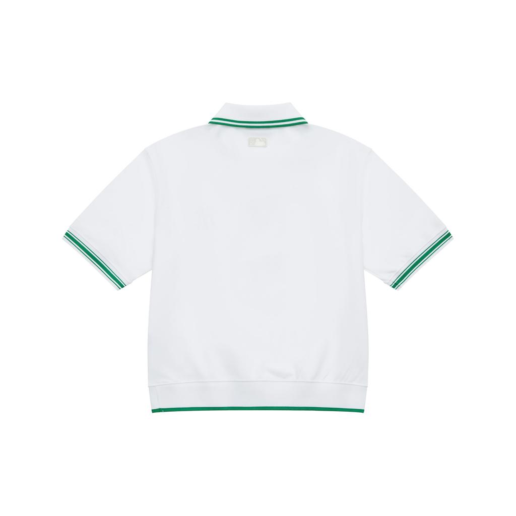 Новая женская рубашка-поло MLB New York Yankees MLB Basic Logo SS24, цвет слоновой кости 3FPQB0243-50IVS