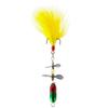 Fishing Bait Rotating Spinner Sequins Fishing Lure 9g Dual Propeller Wobbler Artificial Bait with Feather & Treble Hook