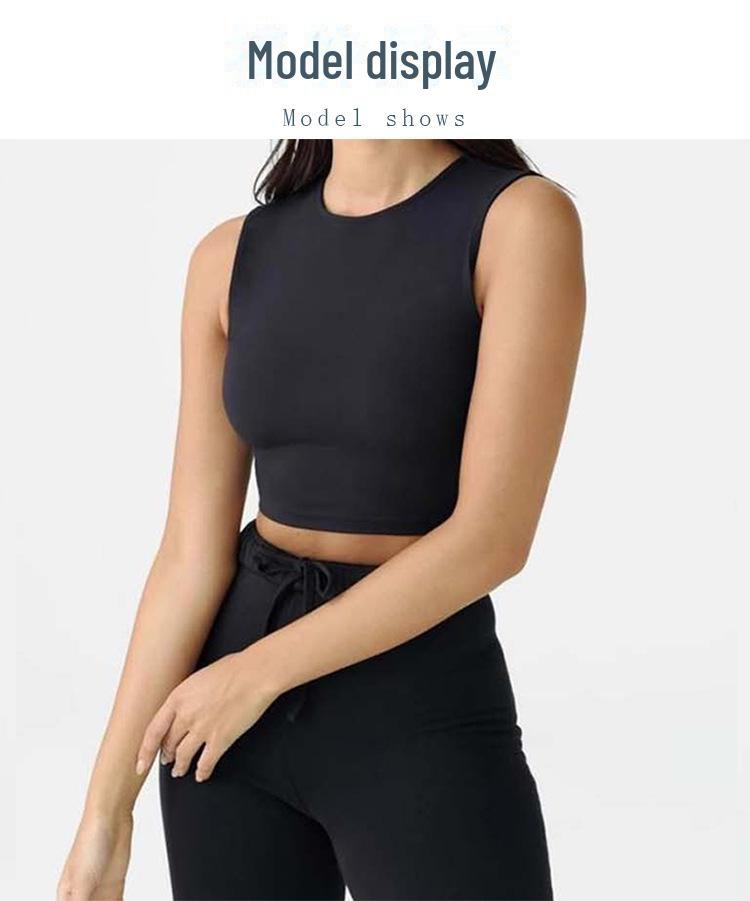 Женский облегающий жилет для йоги в корейском стиле - безрукавка для бега и фитнеса