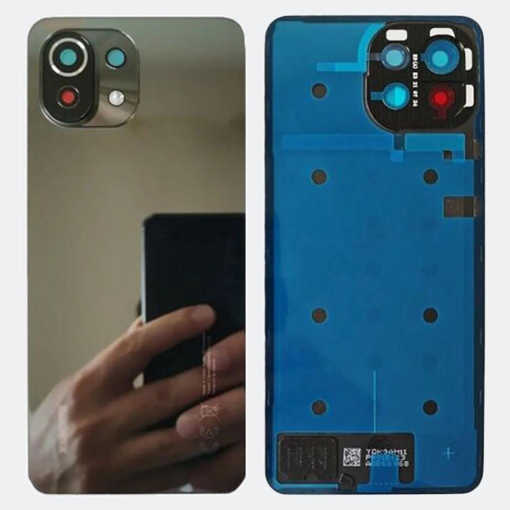 Новый оригинальный для Xiaomi Mi11 Lite, задняя крышка аккумулятора, детали со стеклянным объективом камеры, задняя стеклянная дверца аккумулятора, корпус, замена