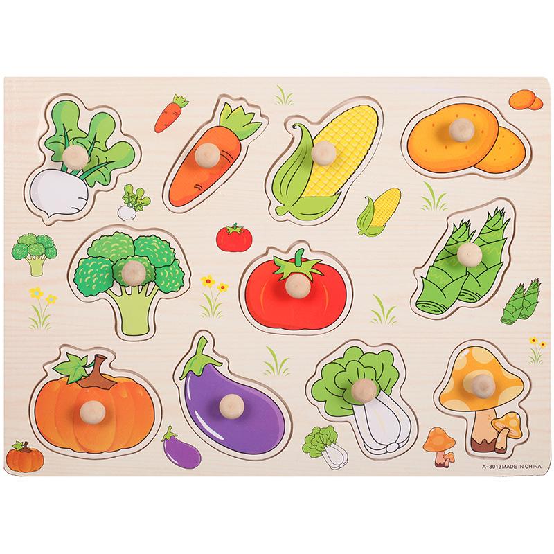 Wooden Dinosaur & Traffic Puzzle Board: Cognitive & Early Education Toy for Kids