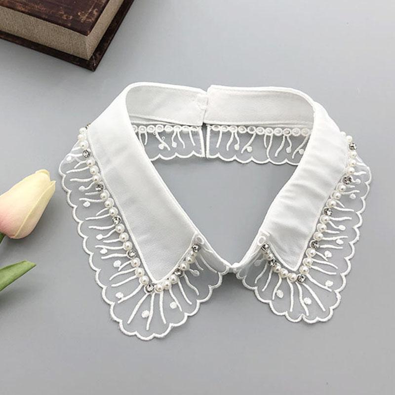 Pearl Fake Collar Lacklace Stand Beads Detachable Collar Fake Women for Party Bride Dress Decorate False Collar Nep Kraagie