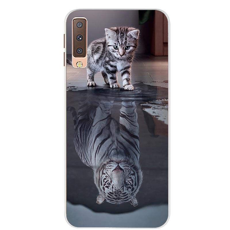 Чехлы для Samsung Galaxy A7 2018, силиконовый цветной чехол для телефона, чехол для Samsung A7 2018 A750 A750F, защитный корпус 6,0 дюймов