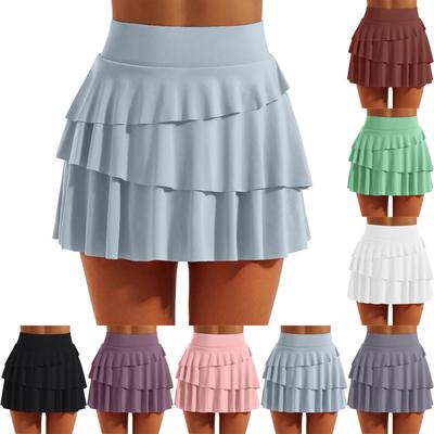 Женская спортивная короткая юбка, шорты для йоги, брюки-юбка, дышащая полуюбка, теннисная юбка