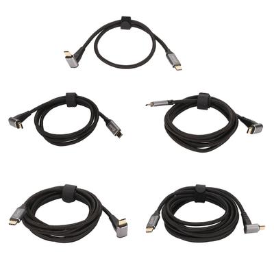 Кабель USB C 90 градусов 4K 60 Гц поддерживает PD100W Type C 3.1 Gen2 Full USB C Fast Charge Cable