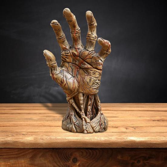 Зомби ручной орнамент нетоксичная захватывающая статуя руки жуткая форма ладони украшение для Хэллоуина ужасов