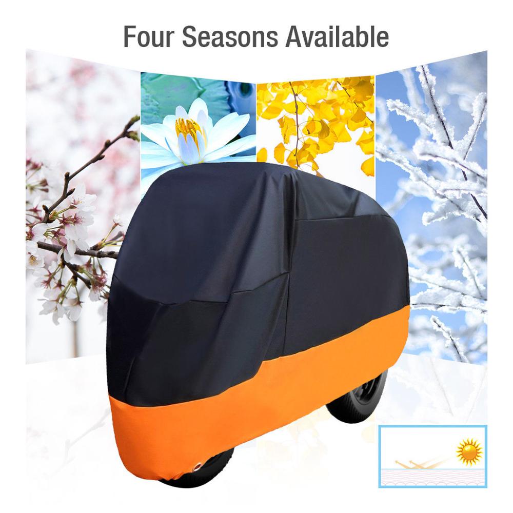 Универсальный чехол для мотоцикла в помещении и на открытом воздухе, водонепроницаемый, уличный, от дождя, от солнца, УФ-защиты для скутера, XL-3XL, от пыли