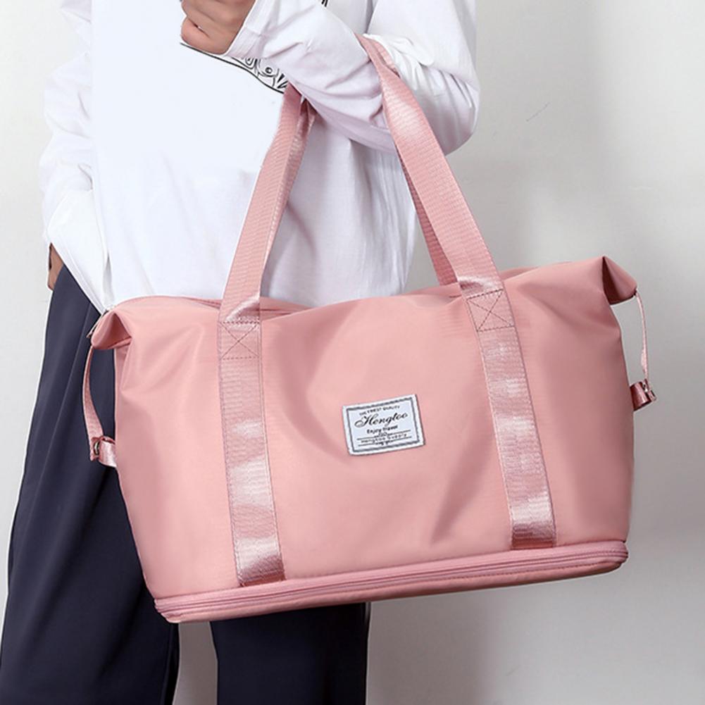 Дорожная спортивная сумка, водонепроницаемая портативная сумка-оксфорд с сухой и влажной ручкой, большая вместительная сумка из ткани Оксфорд для мужчин и женщин, ночная спортивная сумка для тренировок в тренажерном зале