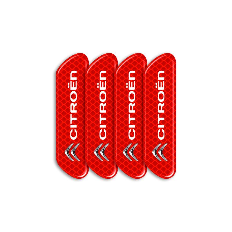 4pcs Car Door Reflective Strips security Warning Stickers For Citroen C2 C3 C4 C5 C6 C1 DS3 DS4 DS7 Xsara Berlingo Saxo Picasso
