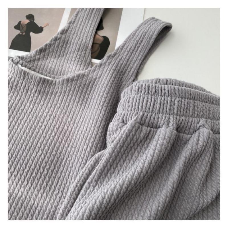 Женский повседневный летний комплект из топа и шорт для женщин, спортивный костюм, костюм из двух предметов, женский спортивный классический женский костюм без рукавов