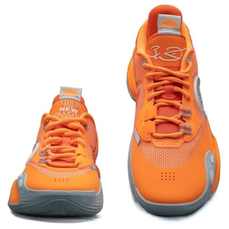 Li Ning All City 12 Comfortable Trendy Non-Slip Wear-Resistant Low-Top Basketball Shoes Men Sneaker Orange ABAU015-13