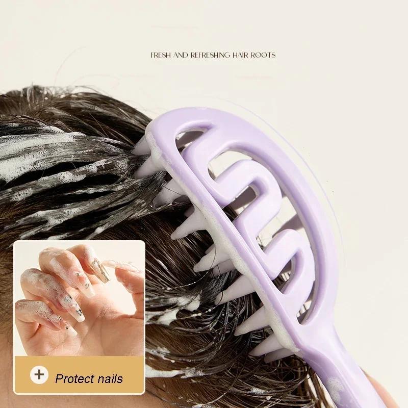 Шампунь Щетка для волос Массаж волос Расчески для кожи головы Щетка для мытья головы Длинная ручка Сухая и влажная щетка Душ Спа Парикмахерский инструмент Девочки