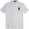 Polo SS25 Вышитая хлопковая футболка-поло с коротким рукавом с логотипом медведя Мужские топы WMPOKNINN820338-100