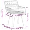 VidaXL 5pcs Garden Dining Set Woven Resin, Patio Set, Garden Bistro Set, Dining Set 3157848