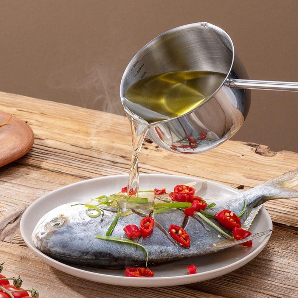 Wooden Handle Milk Pan Long-handled Oil Splashing Gadget for Preventing Hot Oil From Scorching