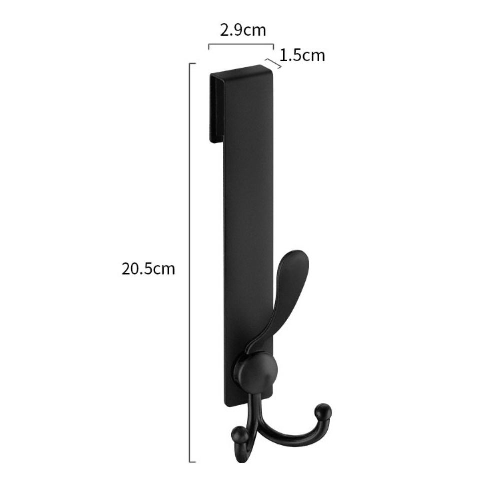 Anti-Slip Shower Door Back Hook Hole Free Bathrobe Hanger Over Glass Door Towel Rack  Kitchen