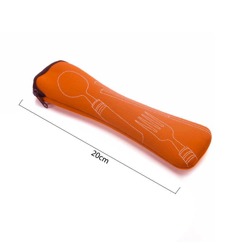 Travel Cutlery Bag Portable Knife Fork 1Pc Zipper Fashion Soft Chopsticks Bag
