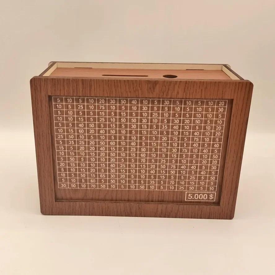 Копилка для сберегательных денег, копилка в виде доллара, декоративная копилка, ретро-коробка из дерева, многоразовая, 10000 копеек, копилка для монет, наличные