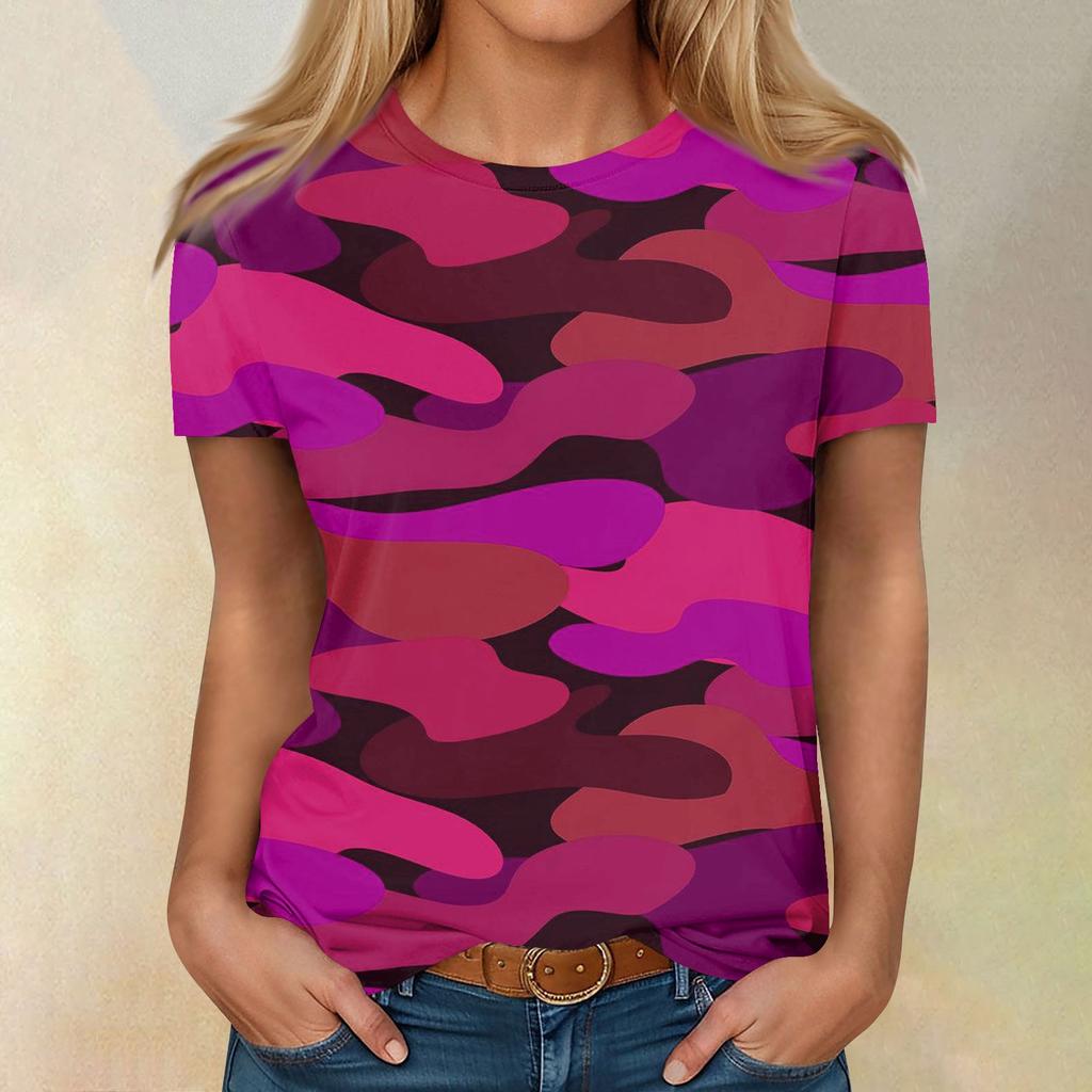 Рубашки с коротким рукавом для женщин, милые топы, футболки с принтом, блузки, повседневные базовые топы больших размеров, пуловеры