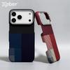 Магнитный Чехол с Узором под Углеволокно, Цветной, Для iPhone 17 16 15 14 13 Pro Max, Металлическая Рамка для Камеры, PC, Для Magsafe, Жесткая Крышка