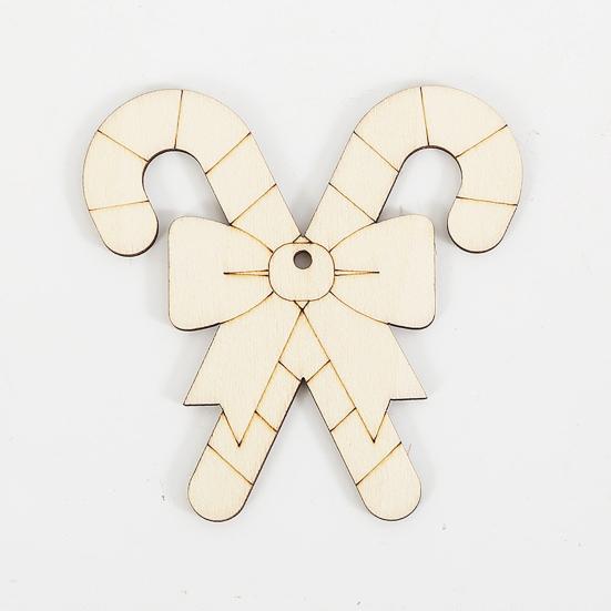 Yousheng 12 Pcs Wooden Christmas Ornaments To Paint DIY Blank Unfinished Wood Reindeer Santa Claus Christmas Tree Bell Wreath Cutouts for Winter