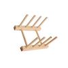 Multi-functional Wooden Dish Drain Rack Space-saving Kitchen Organizer Shelf Kitchen Pot Lid Holder