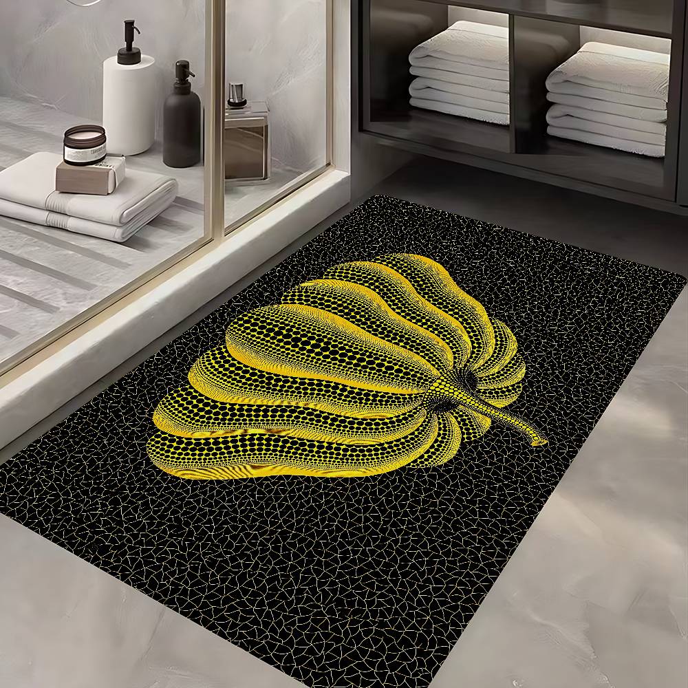 Fashion Y-Yayoi Kusama Door Mat Washable Non-Slip Living Room Sofa Chairs Area Mat Kitchen Bedside Area Rugs