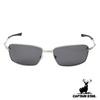 Captain Stag Polarized Sunglasses with Sunglasses Stainless Men's Case, Steel, Smoke, CSP-001-2-EH-72