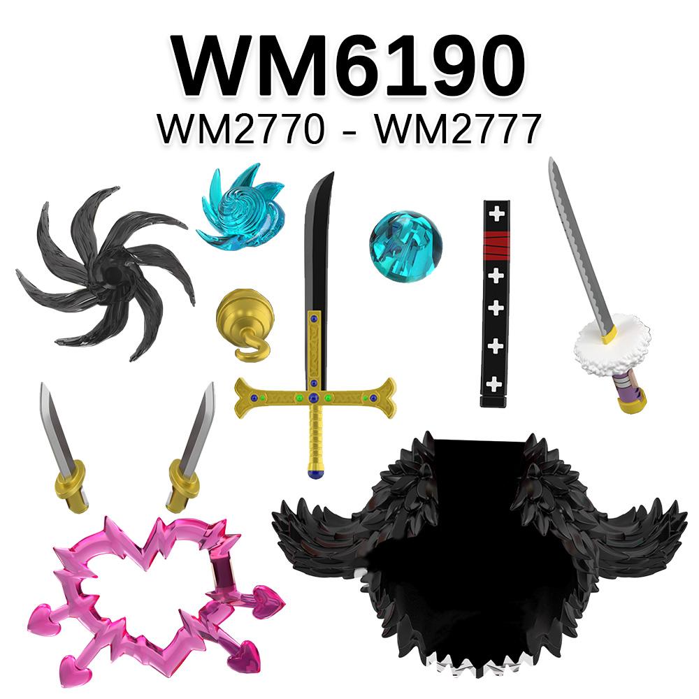 WM Blocks Аниме Серия Кирпичики Фигурки Экшн Детали Набор Конструктор Игрушки Подарок WM6187 WM6188 WM6189 WM6190 WM6191 WM6192 WM6193