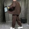 Китайский стиль Тан костюм стеганая куртка осень и зима плюс хлопок утолщенный черный костюм ретро свободный мужской костюм из двух частей