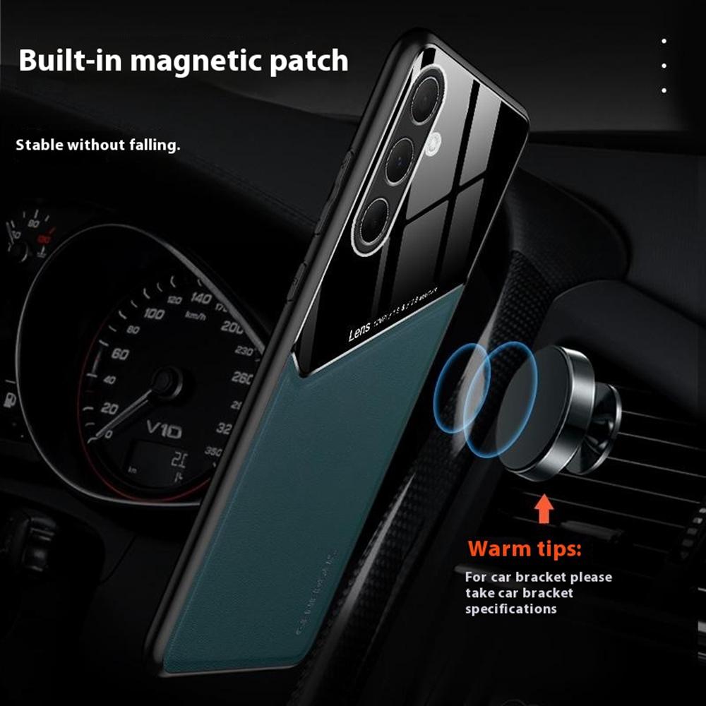 For Samsung Galaxy A56 5G Case Leather Coated PC + TPU Phone Back Cover