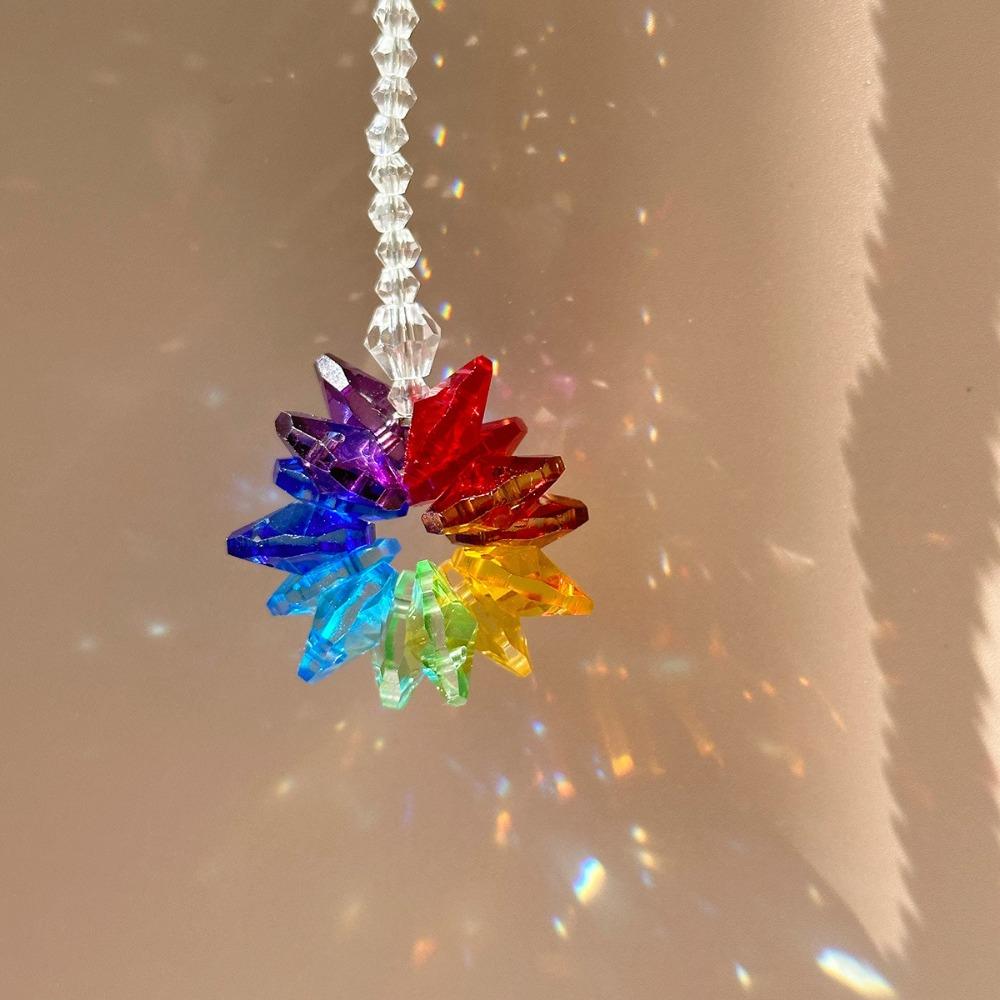 High Quality Exquisite Wings Prism Pendant Metal Crystal Hanging Decor Sun Catcher Garden