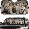 Кошка с Кофе Козырек от Солнца Автомобильное Лобовое Стекло Защита от Солнца УФ-Защита Отражающий Складной Теплоизоляционный Чехол