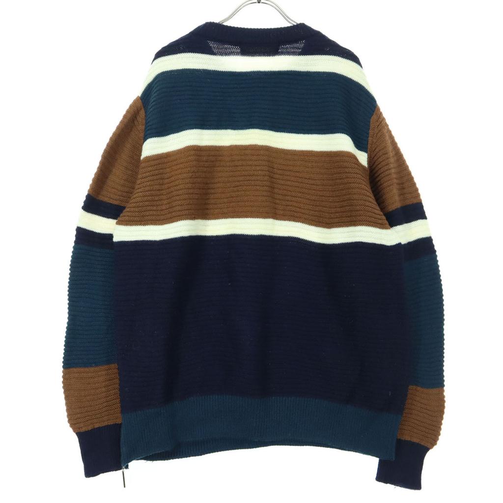 CULLNI сделано в Японии Свитер с длинным рукавом с узором в полоску 2 Темно-синий Женский Б/у