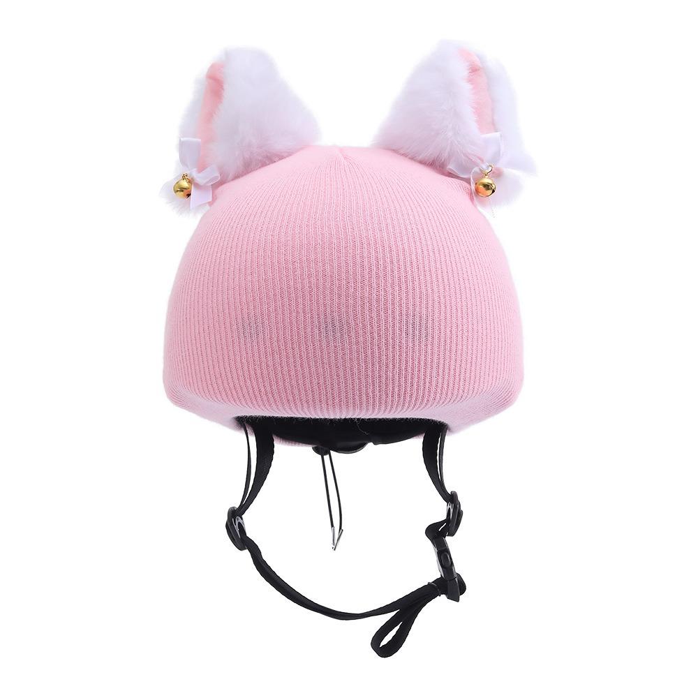 Ski Helmet Hat Cover Cute Cartoon Cat Ears Baby Same Single and Double Board Battery Helmet Cover Unisex