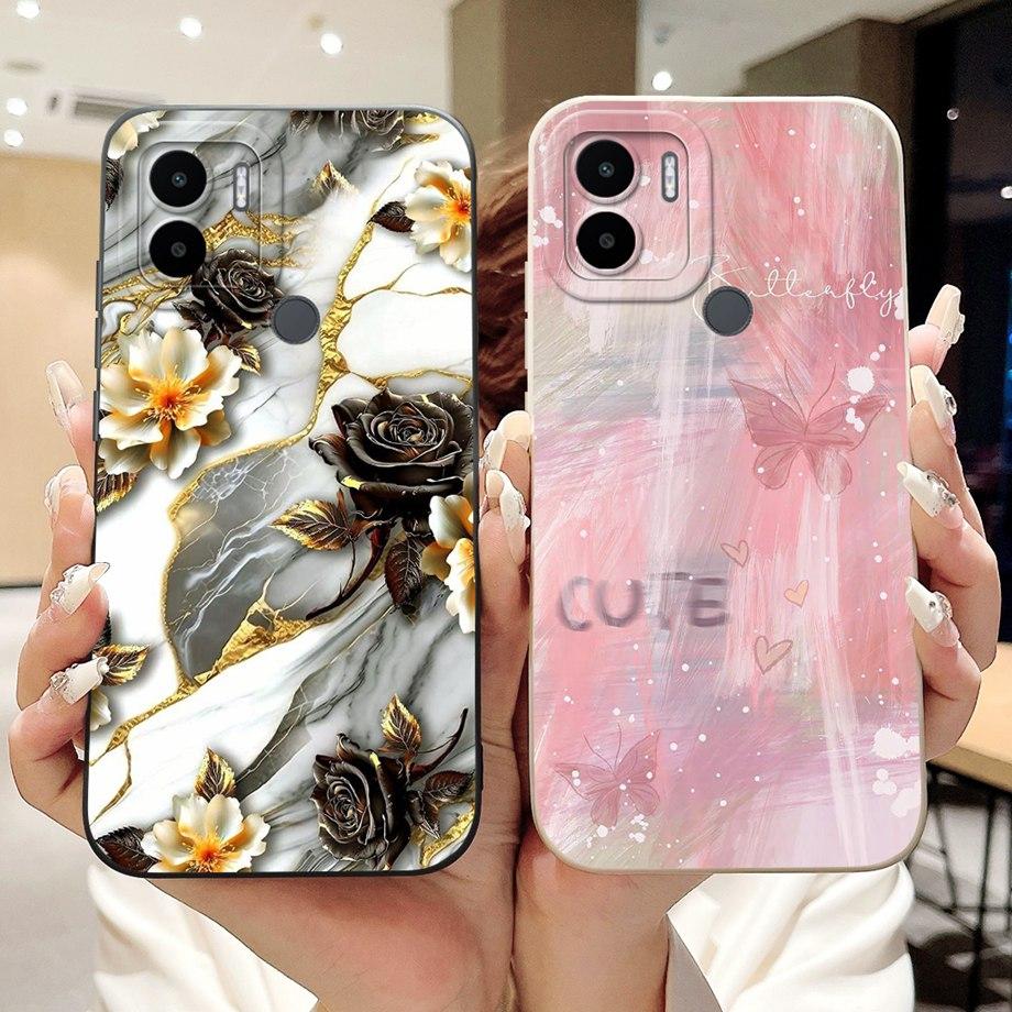 Чехол для Xiaomi Redmi A1+ A2+ A1 A2 A3 A3X A3 Pro Funda Redmi A5 A4 С рисунком Сердце Бантик Цветочный Мотив Чехол Мягкий Силикон