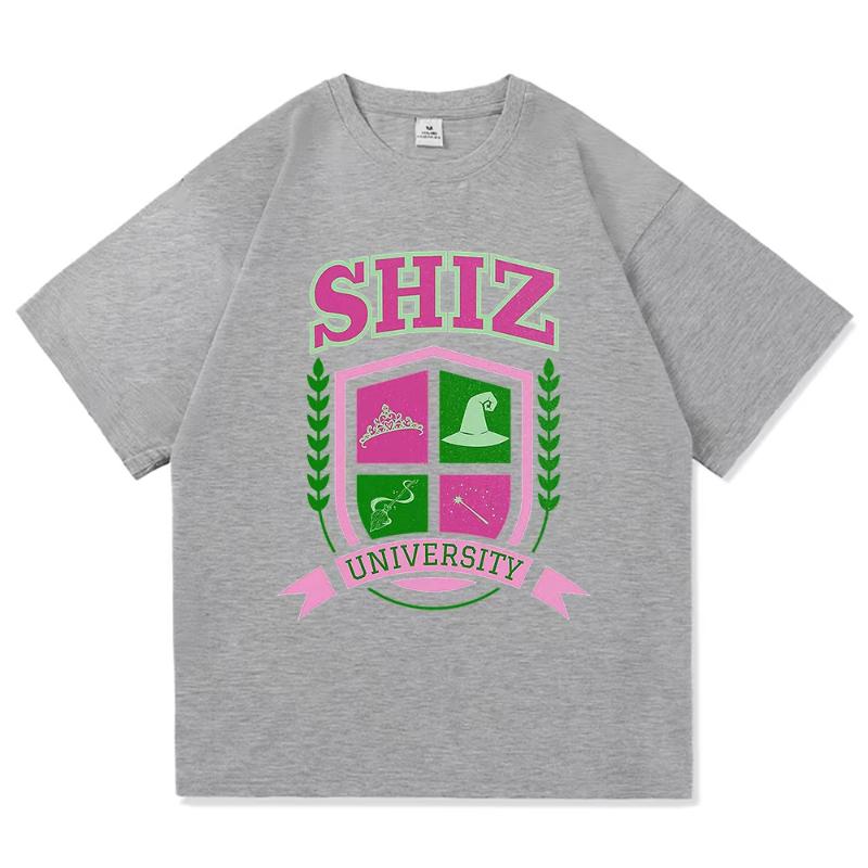Футболка Shiz University Мода Женская Эстетика Кино Злая Футболка Унисекс Высокое Качество Повседневная Эльфаба Глинда Хлопковые Футболки
