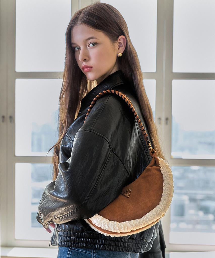 Guess Amita Suede Contrast Hobo Bag Hp3A3A01